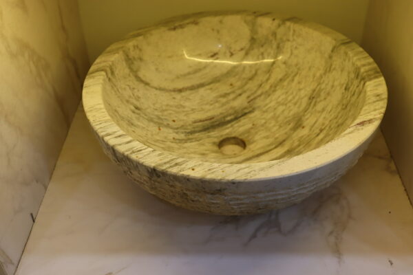 IMG_8623 White Bowl Marble Counter-top Wash Basin