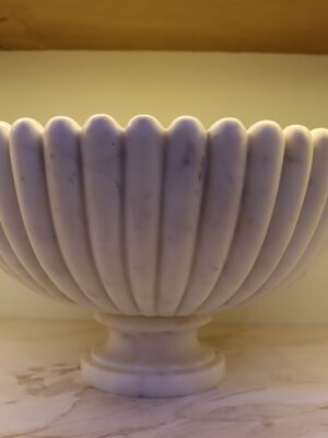 Lotus Shaped-Marble White Counter-top Wash Basin