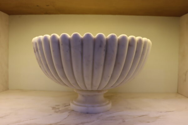 IMG_8627 Lotus Shaped-Marble White Counter-top Wash Basin