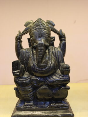 Rich Black sandstone Lord Ganesh Idol