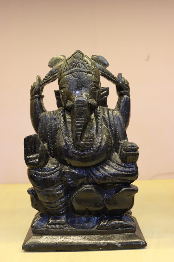 IMG_8670 Rich Black sandstone Lord Ganesh Idol